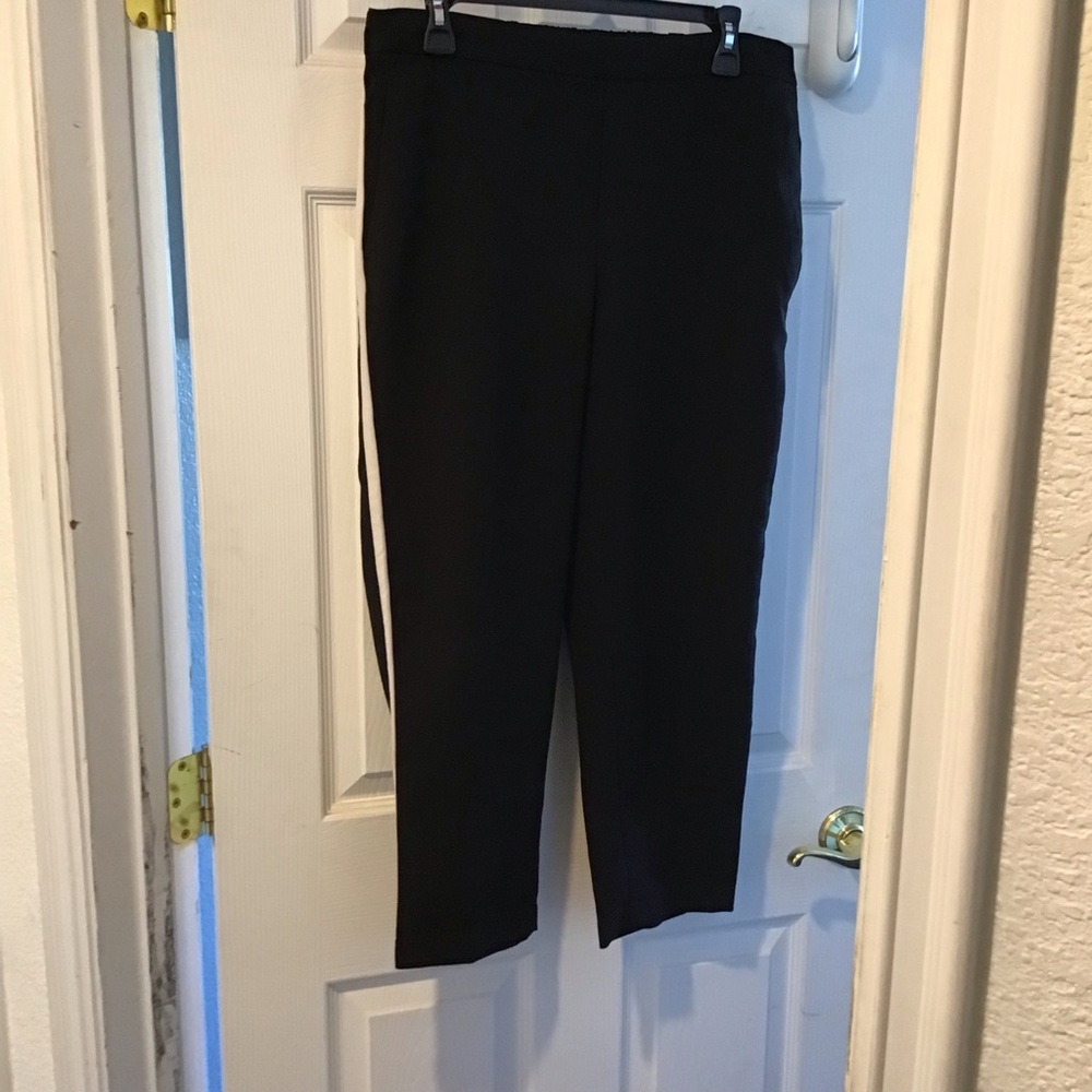 Old Navy Navy Blue Trousers with White Stripe